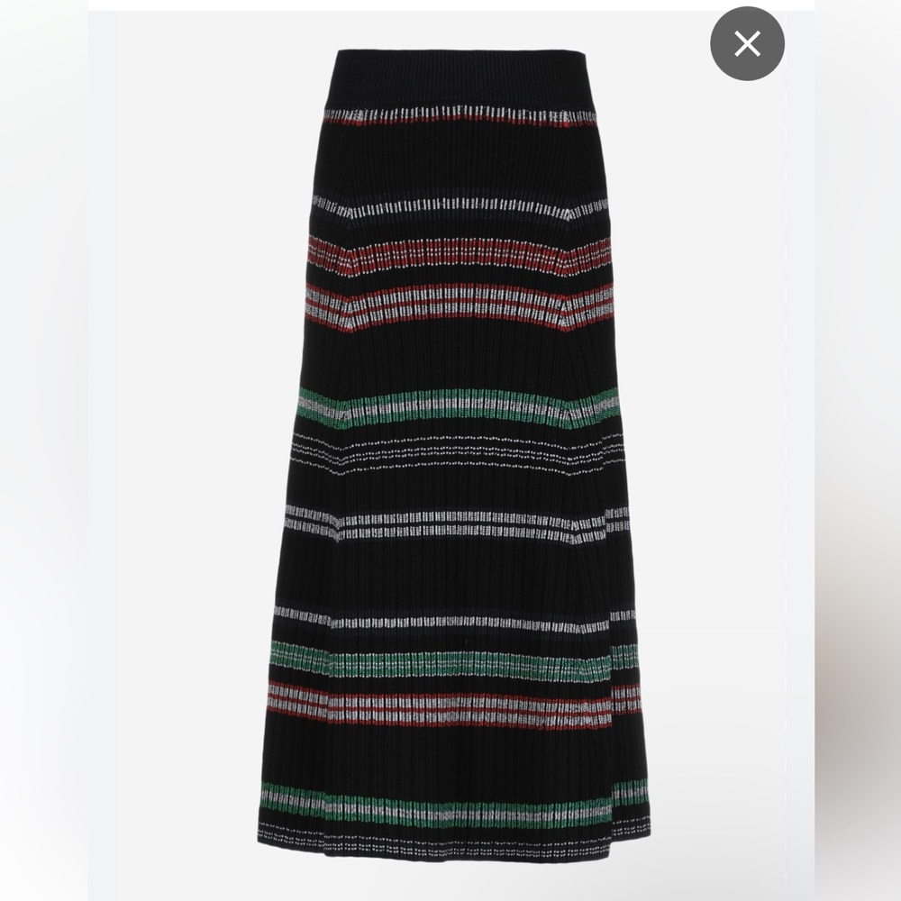 KENZO Paris sweater Knit MIDI Skirt XS BLACK